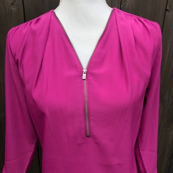 G By Giuliana Rancic Zip Front V-Nek 3/4 Sleeve Sz S - Picture 4 of 9